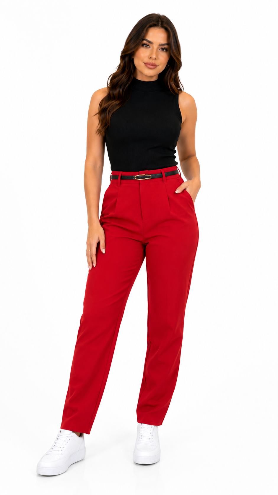 Calça Feminina Alfaiataria Cintura Alta