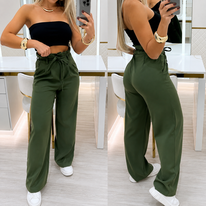 Calça Pantalona Feminina em Alfaiataria Premium