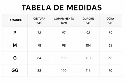 Calça Feminina Alfaiataria Cintura Alta