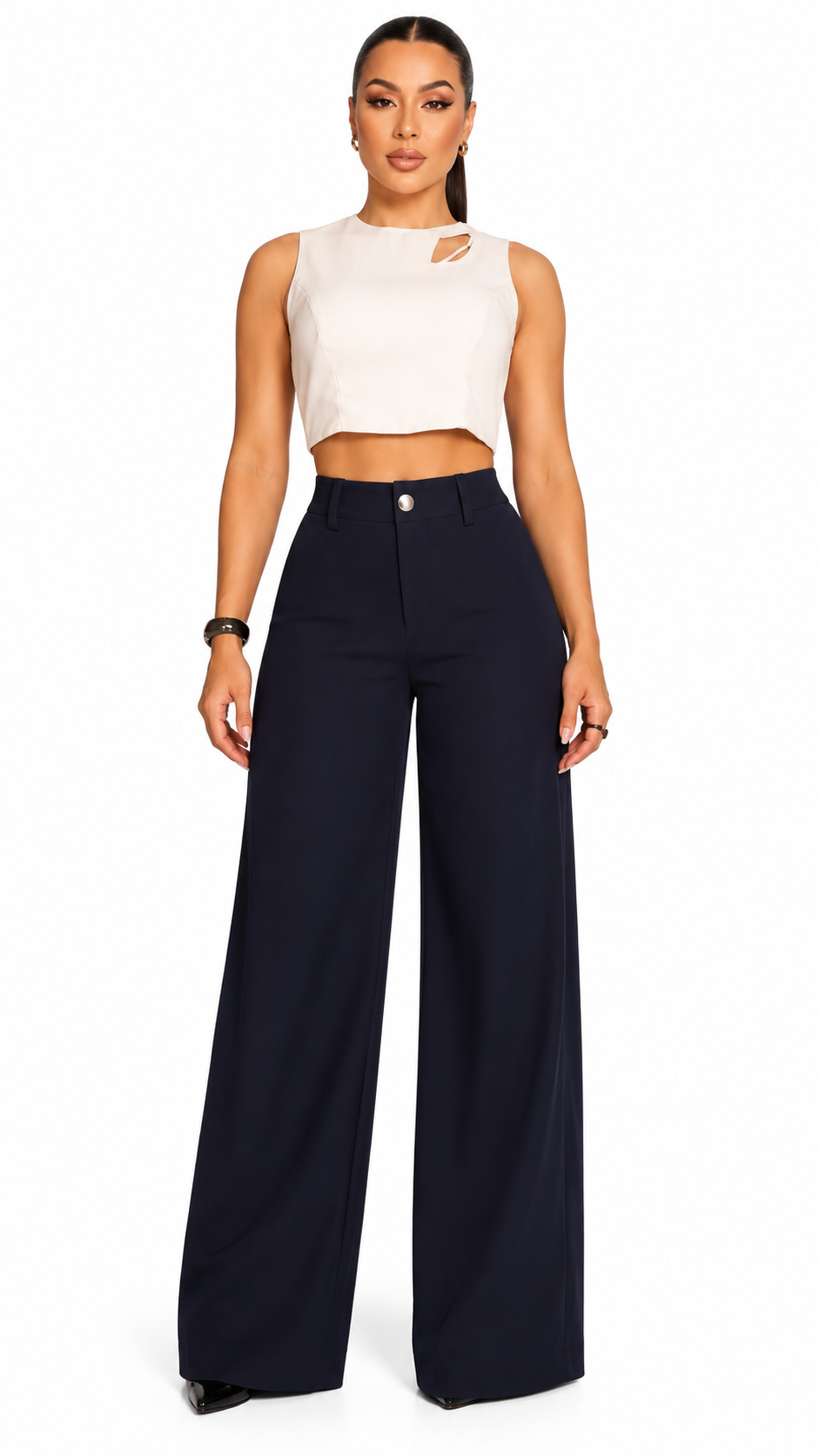 Calça Pantalona Alfaiataria Wide Leg