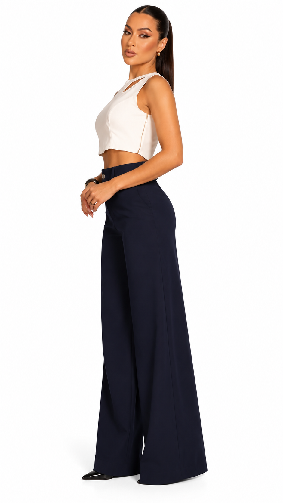 Calça Pantalona Alfaiataria Wide Leg