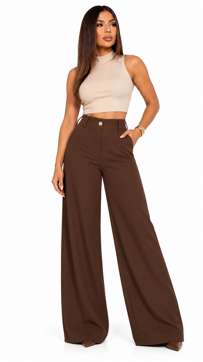 Calça Pantalona Alfaiataria Wide Leg