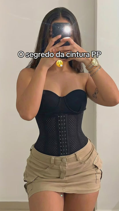 Cinta Elastique Modeladora Feminina Redutora – Afina a Cintura, Comprime o Abdômen, Fitness